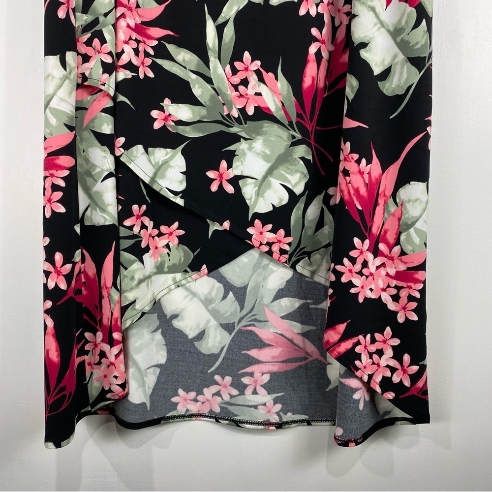 Chico's Paper Whites Tulip High Low Soft Stretch Jersey Knit Maxi Skirt 2 (NWT)‎ - Picture 2 of 5